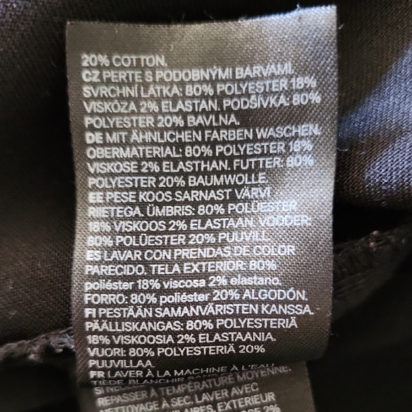 H&M Divided Black Overalls Sz 4 Tie Straps Cotton Blend Casual Weekend Wear Boho - Picture 12 of 15